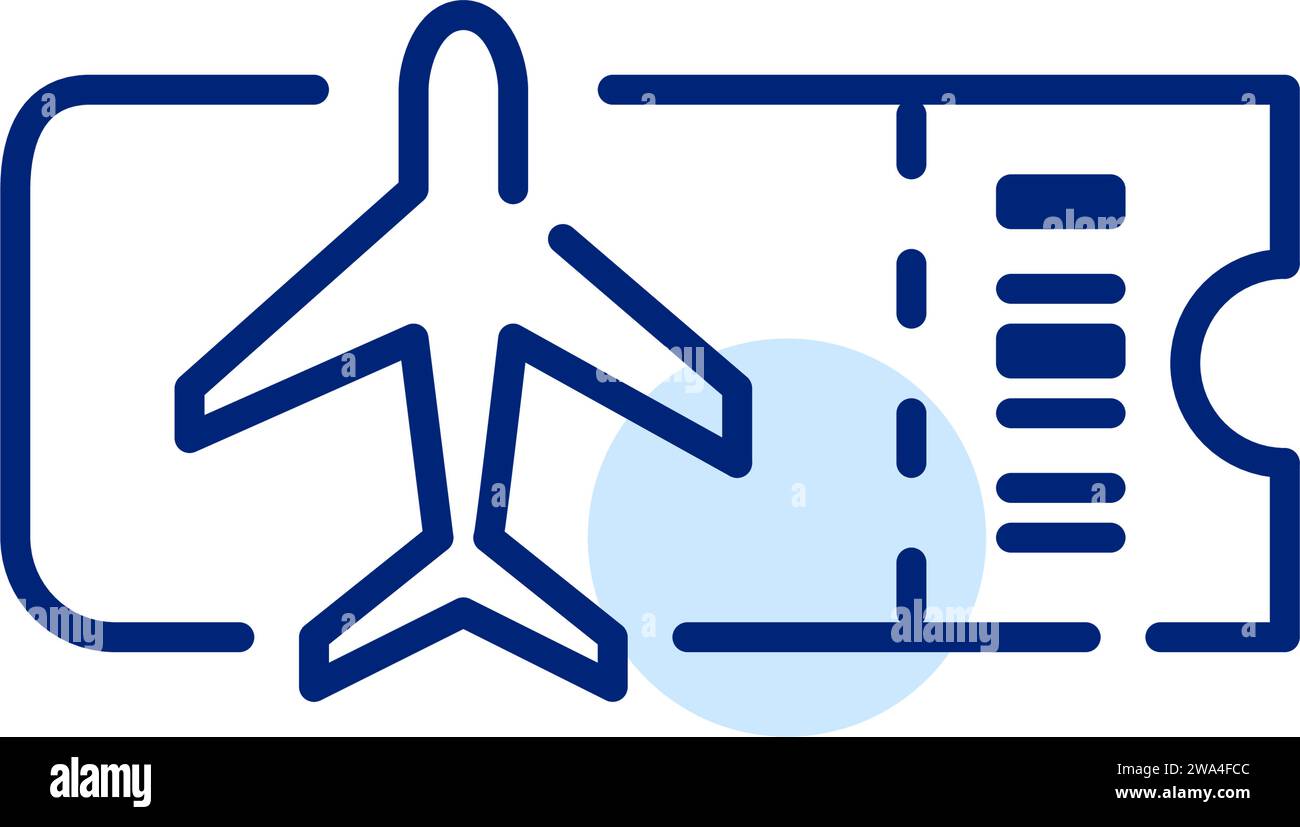 Airplane ticket. Boarding pass with barcode. Pixel perfect, editable