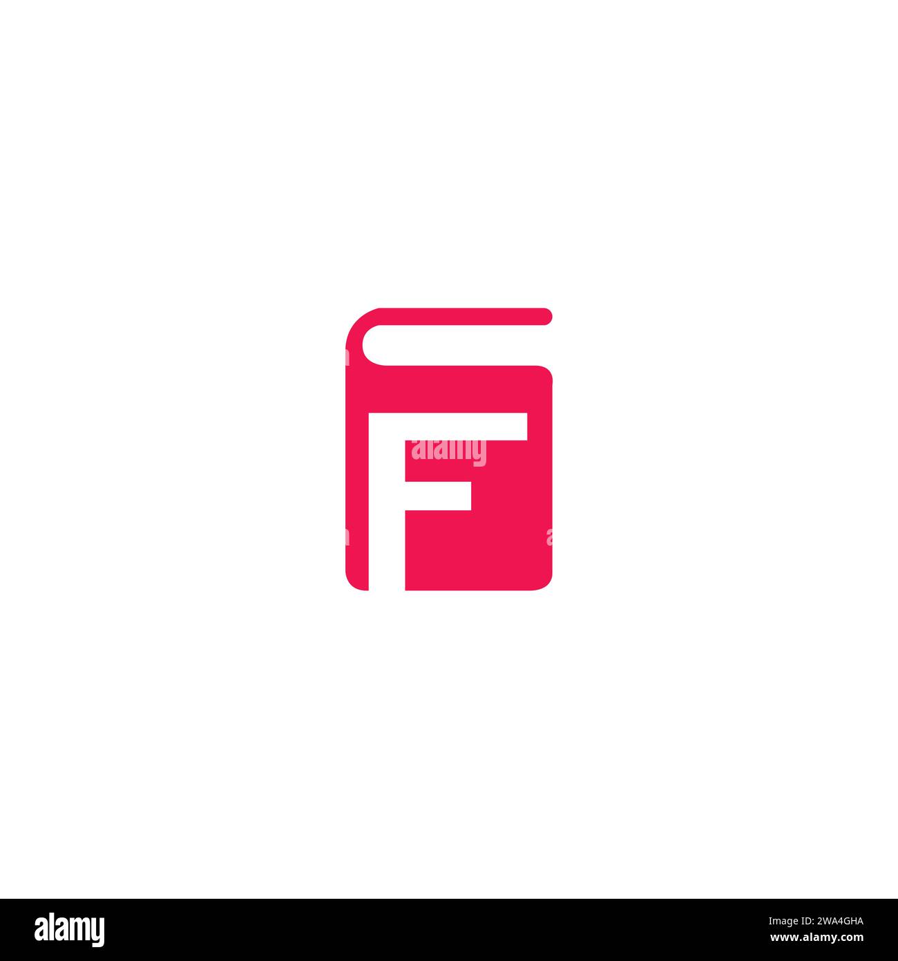 F Book Simple and clean design. Letter F Icon Stock Vector