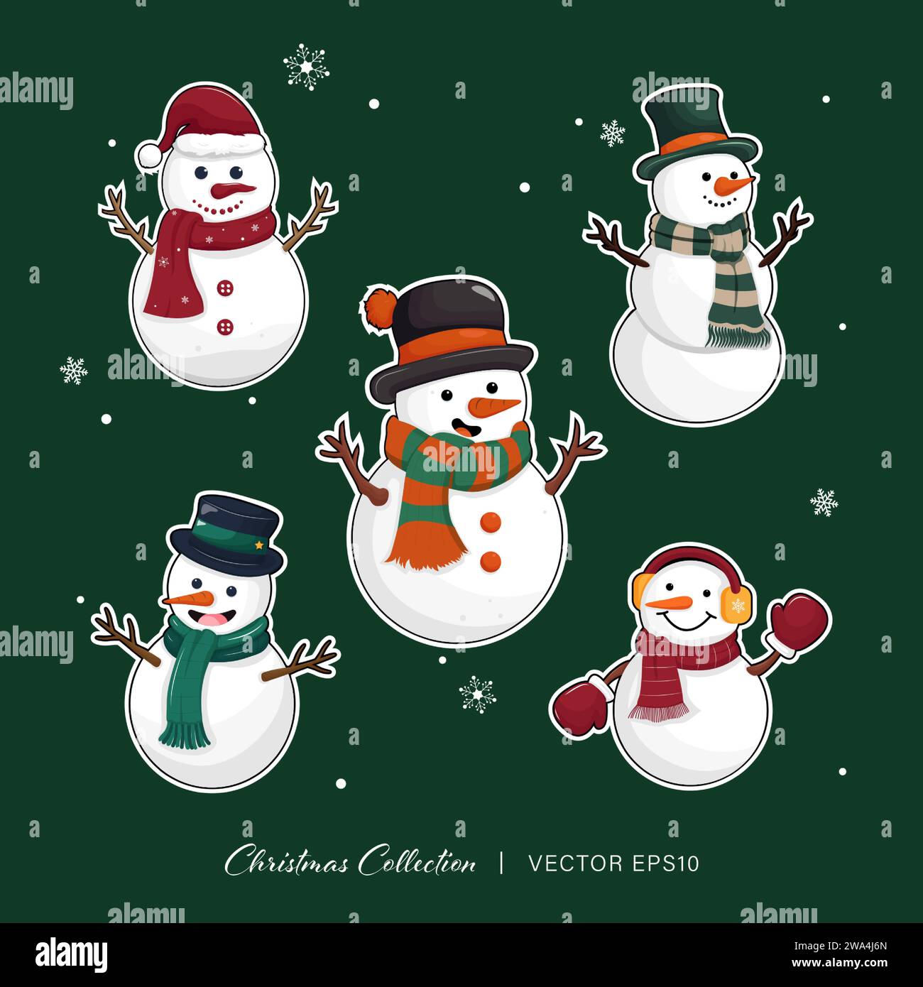 Sticker - Christmas Boxed Stickers - Greetings, Labels, Christmas Trees, Snowmen