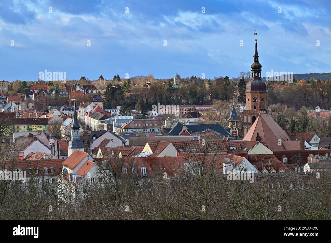 Spremberg, Germany. 22nd Dec, 2023. View over the rooftops of the town in the district of Spree-Neisse. Credit: Patrick Pleul/dpa/Alamy Live News Stock Photo