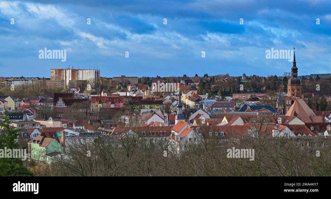 Spremberg, Germany. 22nd Dec, 2023. View over the rooftops of the town in the district of Spree-Neisse. Credit: Patrick Pleul/dpa/Alamy Live News Stock Photo