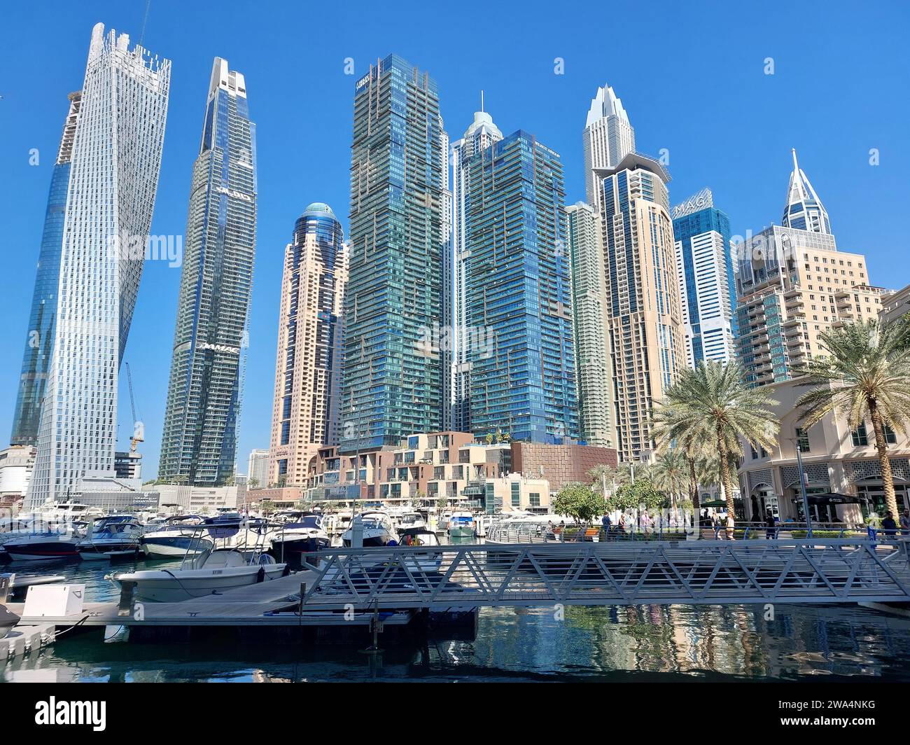 Panoramic view of Dubai Marina Stock Photo