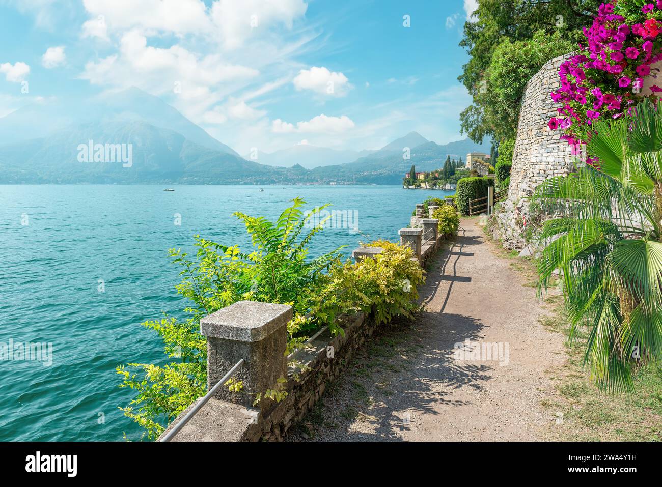 Town of Varenna by Lake Como, Italy Stock Photo