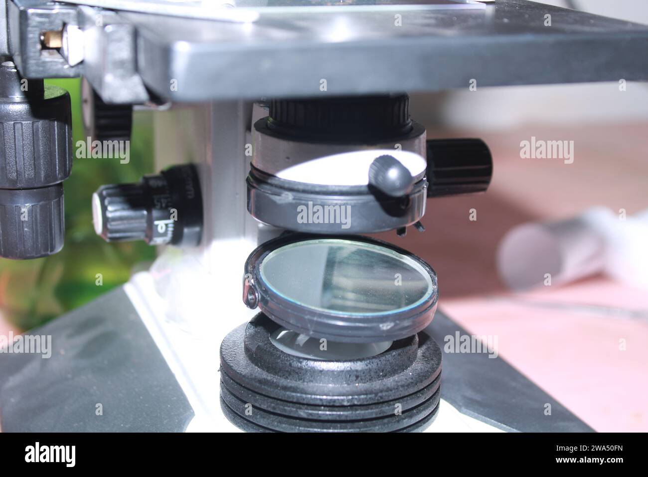 Clouse up Microscope Mirror Parts. India Stock Photo Alamy
