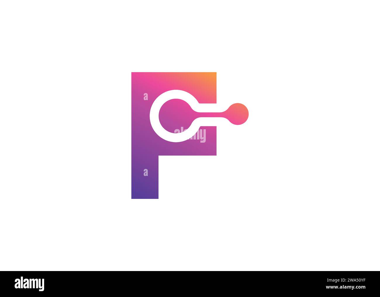 Letter f circle logo Stock Vector Images - Alamy