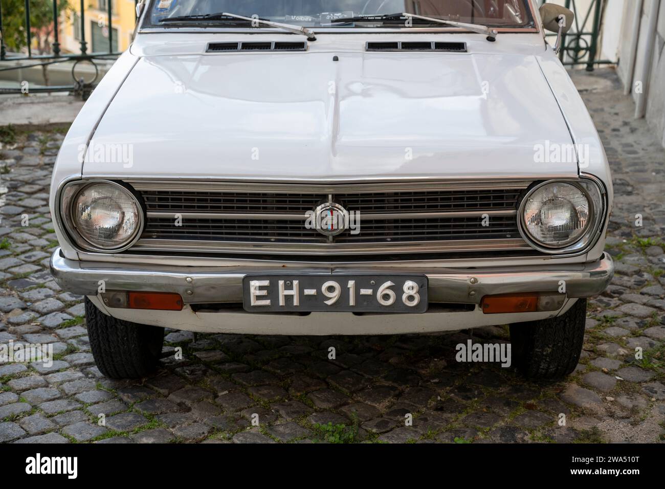 The Datsun 1200 car was made by Nissan Motor Co., Ltd. In Japan it was known as 'Datsun Sunny 1200'. It was sold in Japan 1970-1972, North America in Stock Photo