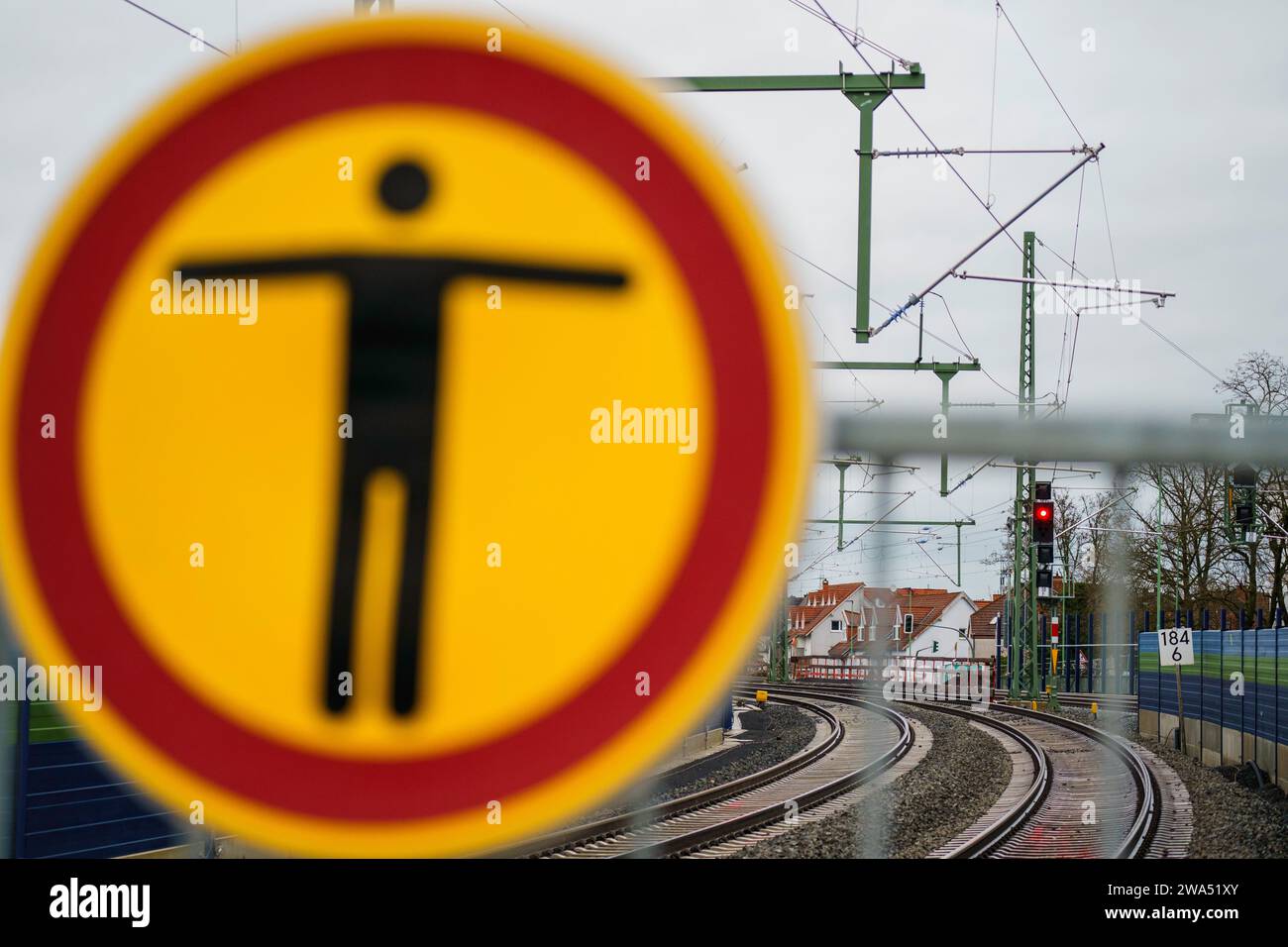 Refurbishment of the s bahn tracks hires stock photography and images