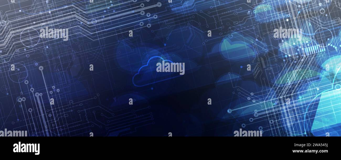 Modern cloud technology. Integrated digital web concept vector ...