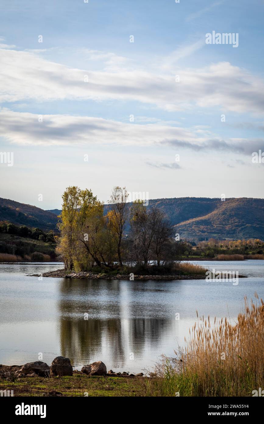 Lac du Salagou, near Octon town situated in the Herault department and Occitanie region. France Stock Photo