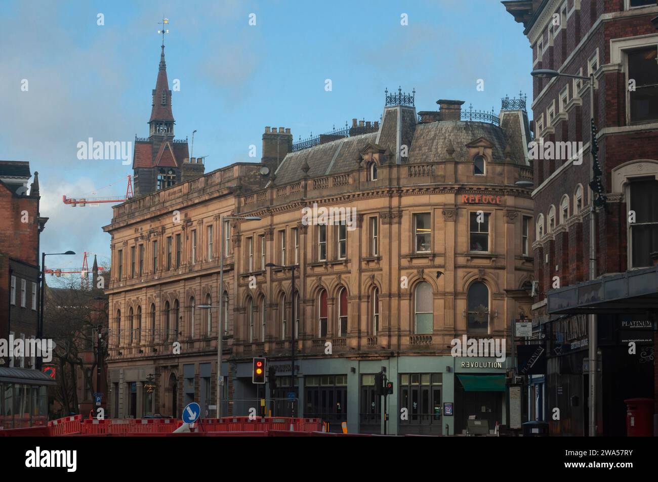 A view of the urban environment in Derby, Derbyshire Stock Photo