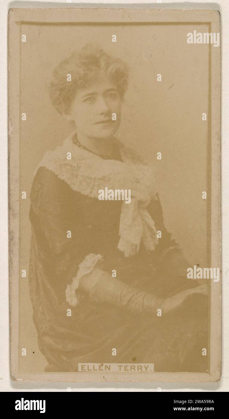 Ellen Terry, from the Actresses series (N245) issued by Kinney Brothers to promote Sweet Caporal Cigarettes 1963 by Kinney Brothers Tobacco Company Stock Photo