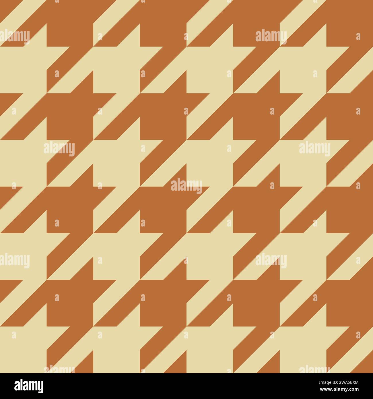 Seamless houndstooth texture. Brown checkered pattern Stock Vector