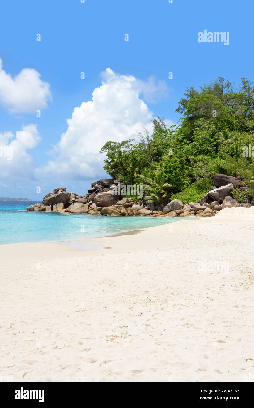 Anse Georgette beach, Praslin Island, Seychelles, Indian Ocean Stock Photo