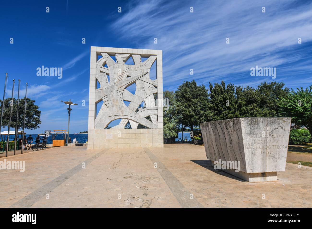 Rovinj: Memorial for fallen fighters victims of fascist terror. Croatia. Stock Photo