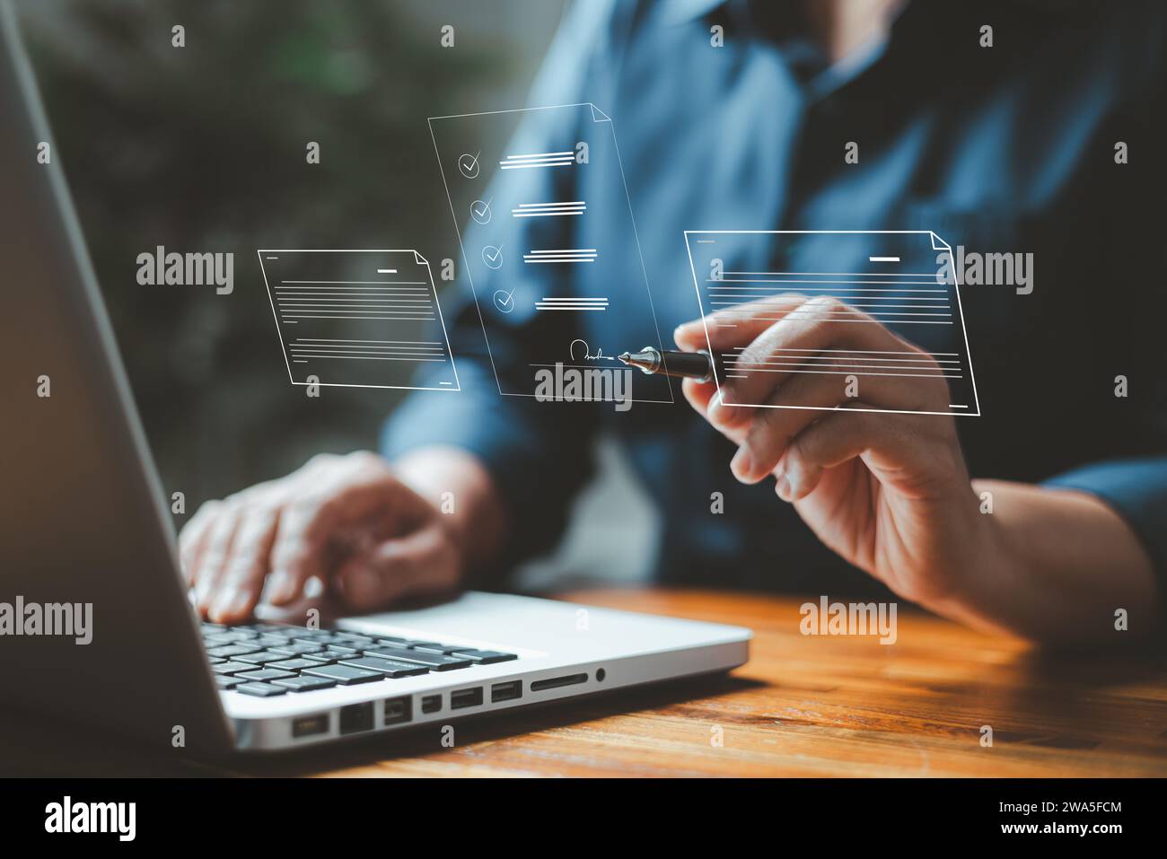 Business technology concept electronic documents hi-res stock ...