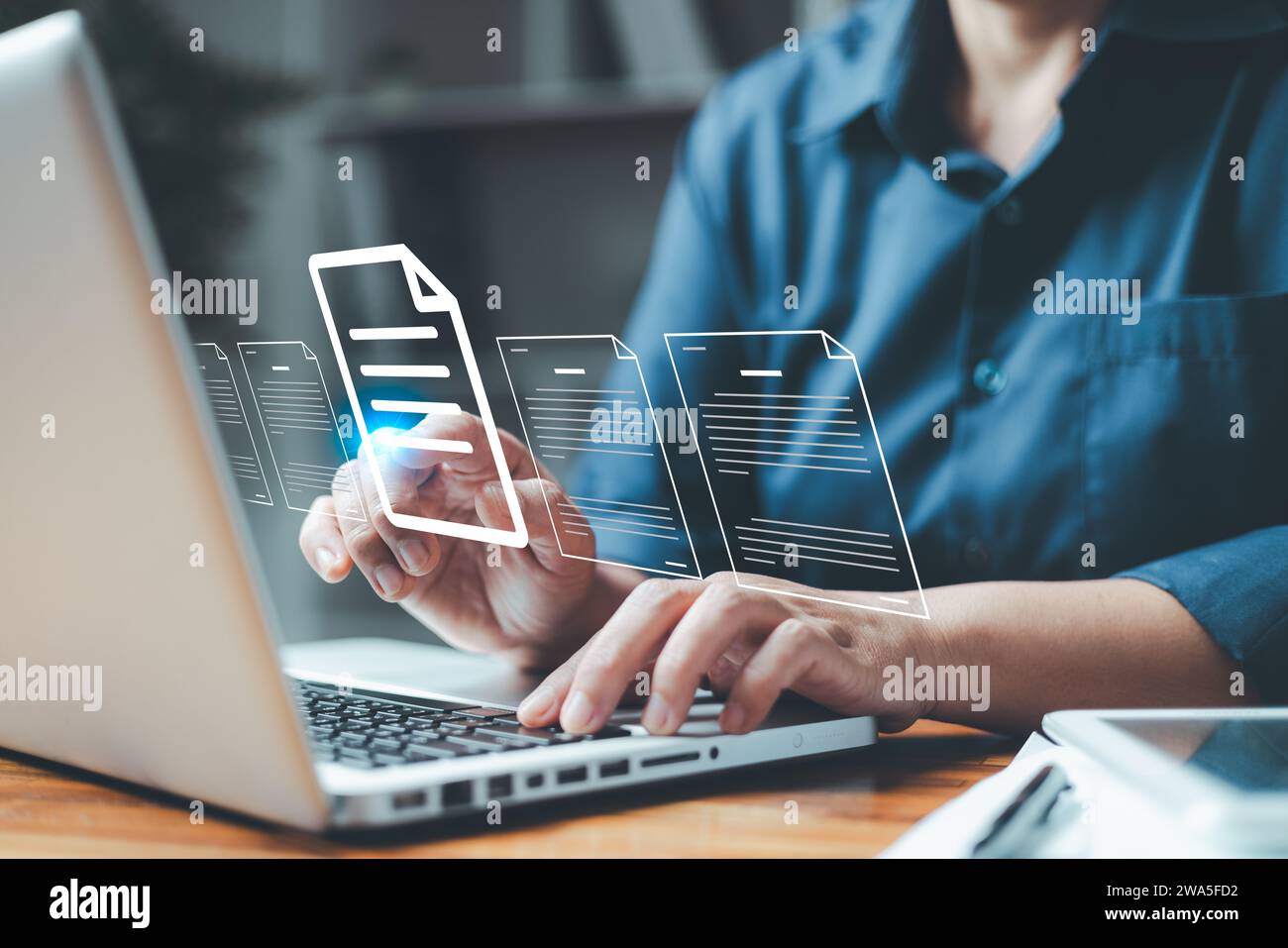Electronic document management system concept, searching and business ...