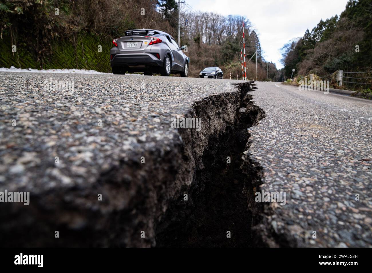Tokyo. 2nd Jan, 2024. This photo taken on Jan. 2, 2024 shows a road