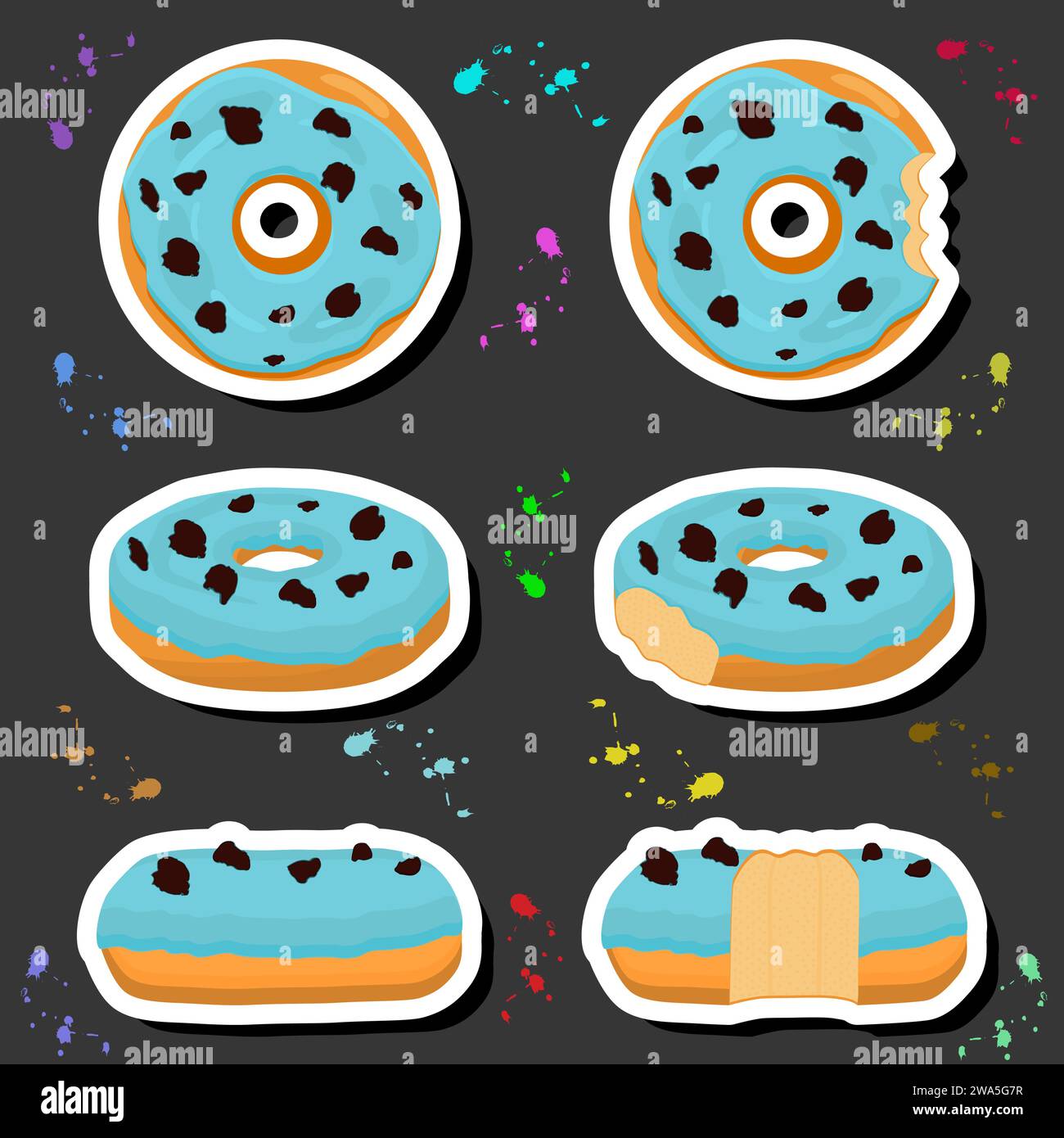 Sweet dessert donut Stock Vector Images Alamy