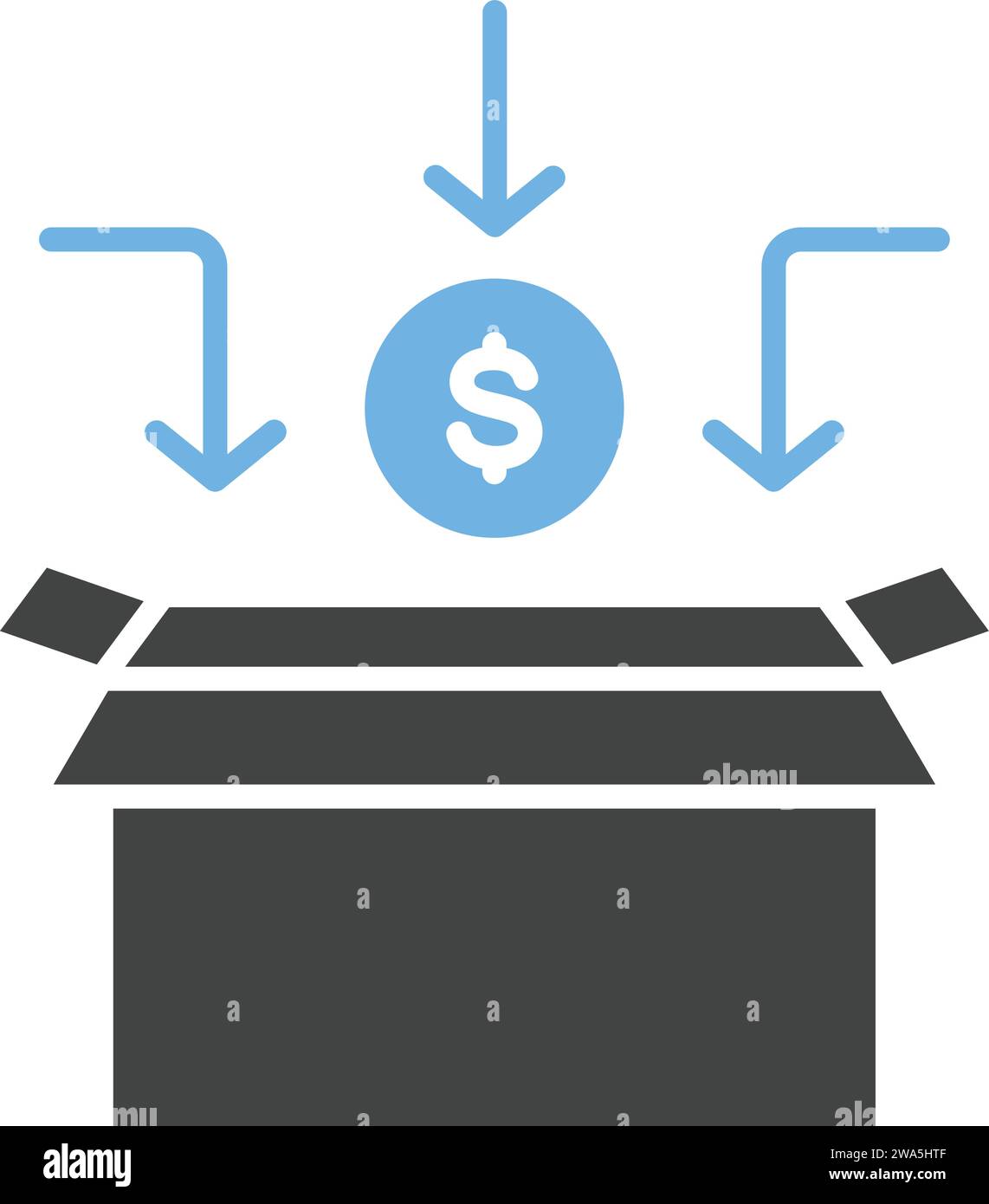 Crowdfunding icon vector image. Stock Vector