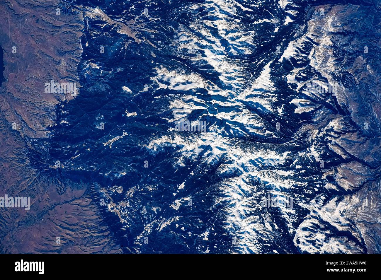 Observations of Planet Earth from Space. Digital enhancement of an image by NASA. Stock Photo