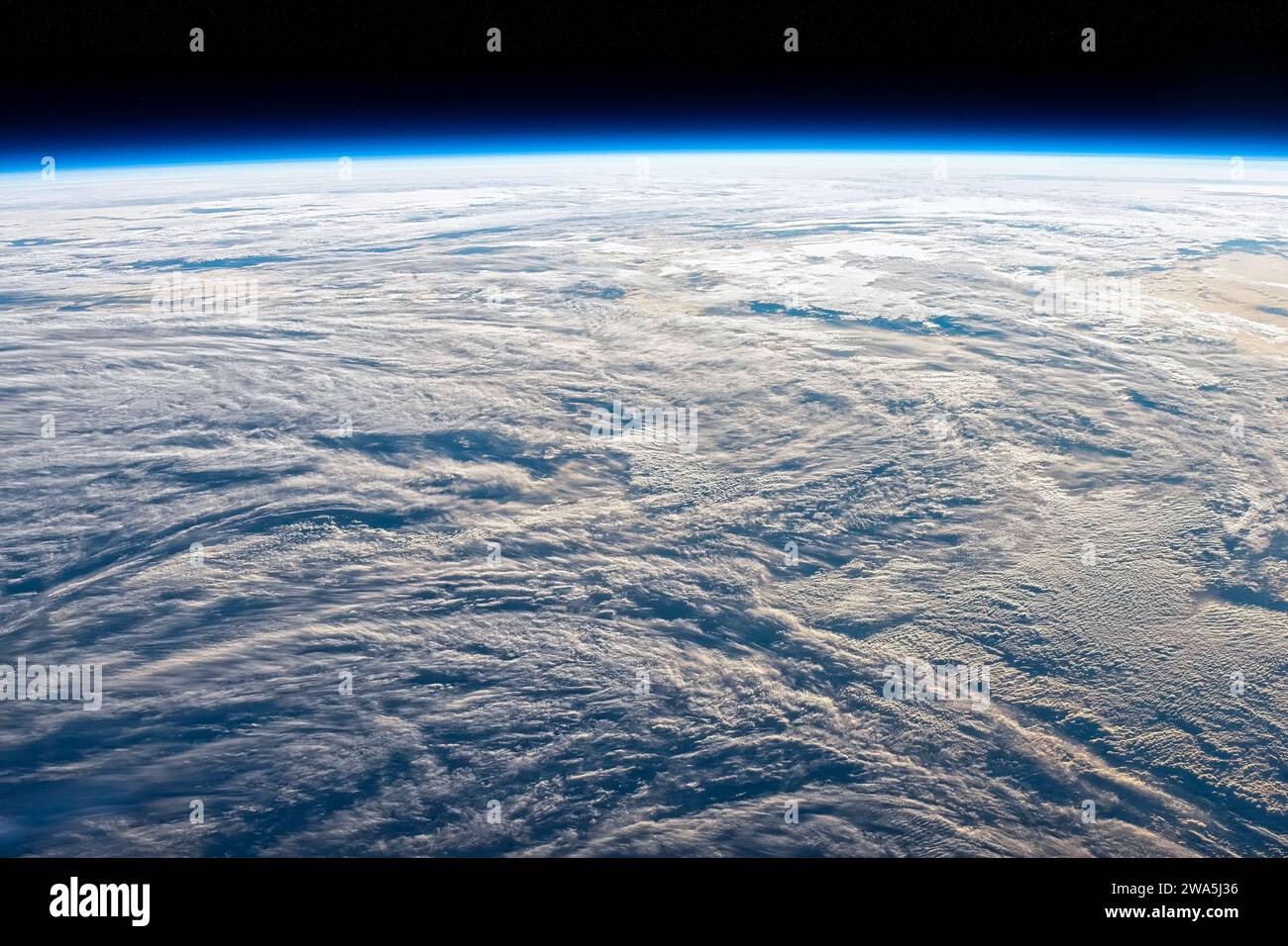 Observations of Planet Earth from Space. Digital enhancement of an image by NASA. Stock Photo