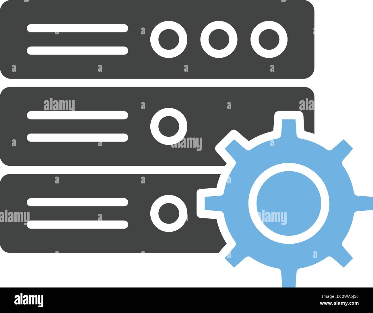 Database Settings icon vector image. Stock Vector