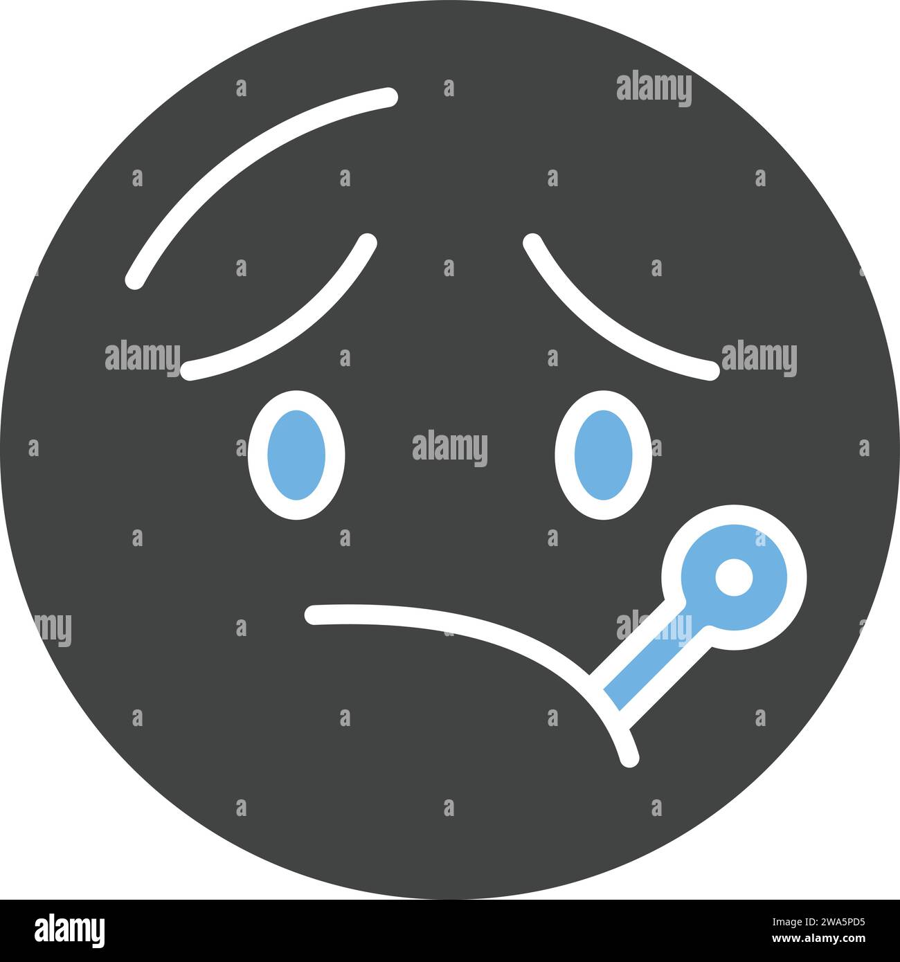 Face with Thermometer icon vector image. Stock Vector
