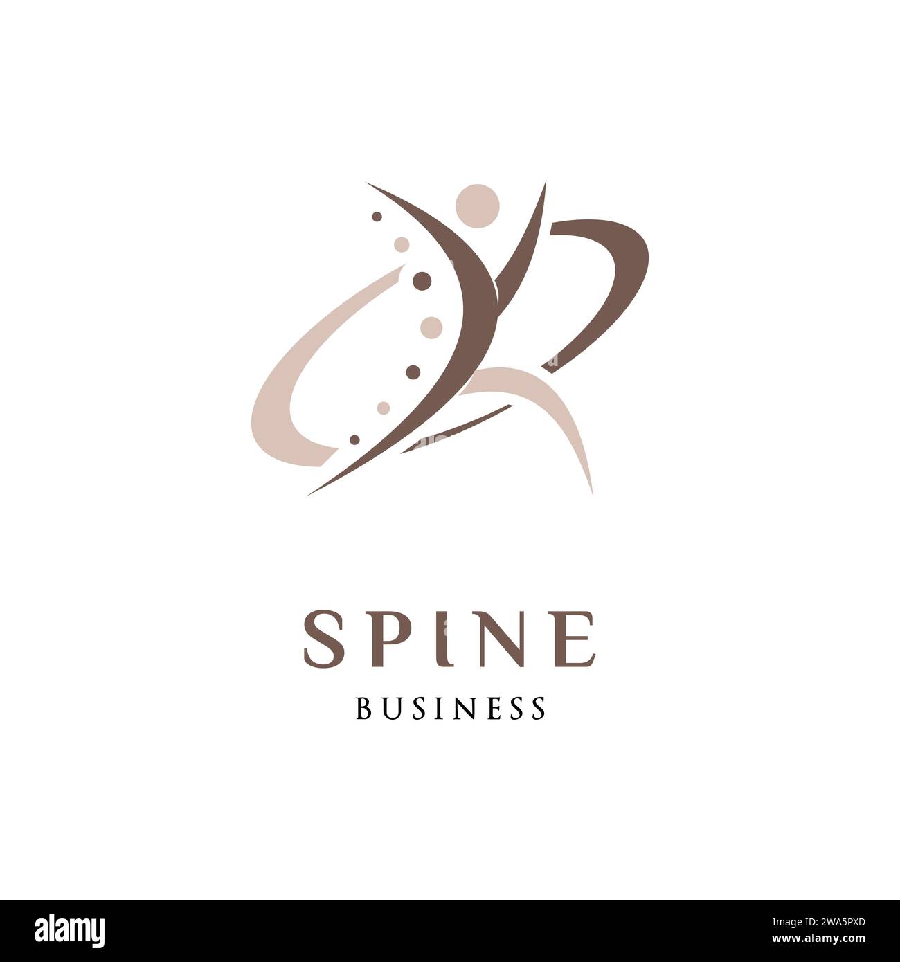 Spine Icon Logo Design Template Stock Vector