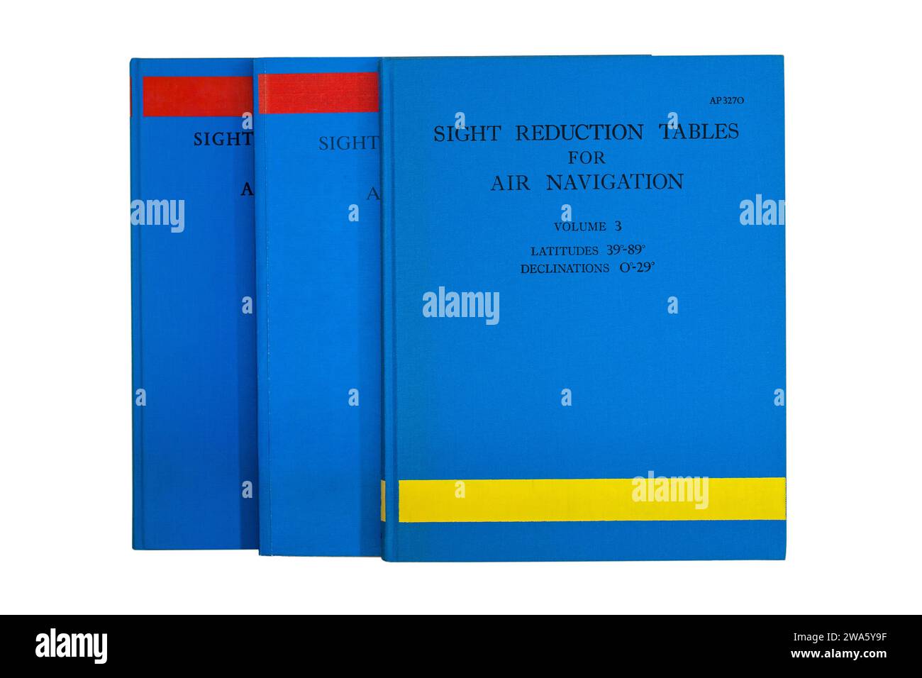 Sight reduction tables for air navigation Cut Out Stock Images