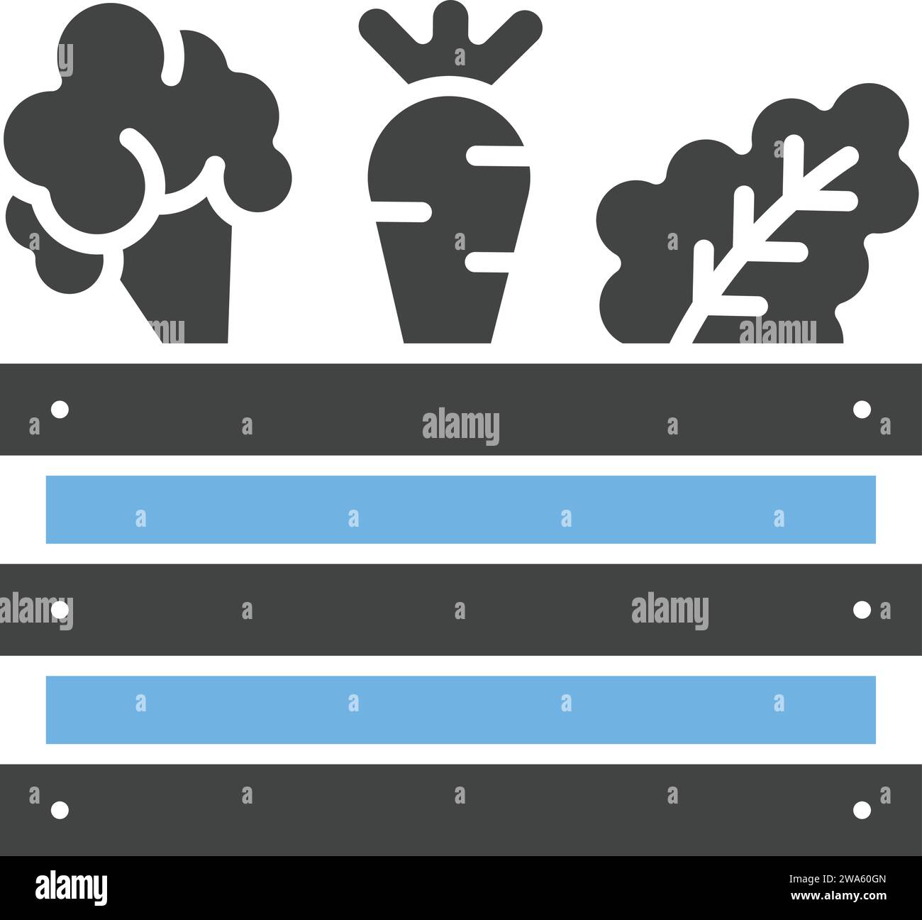 Harvested Vegetable icon vector image. Stock Vector