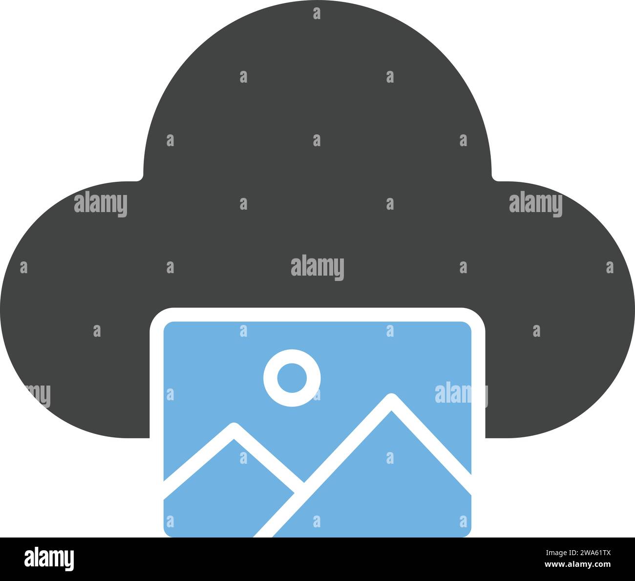 Images on Cloud icon vector image Stock Vector Image & Art - Alamy