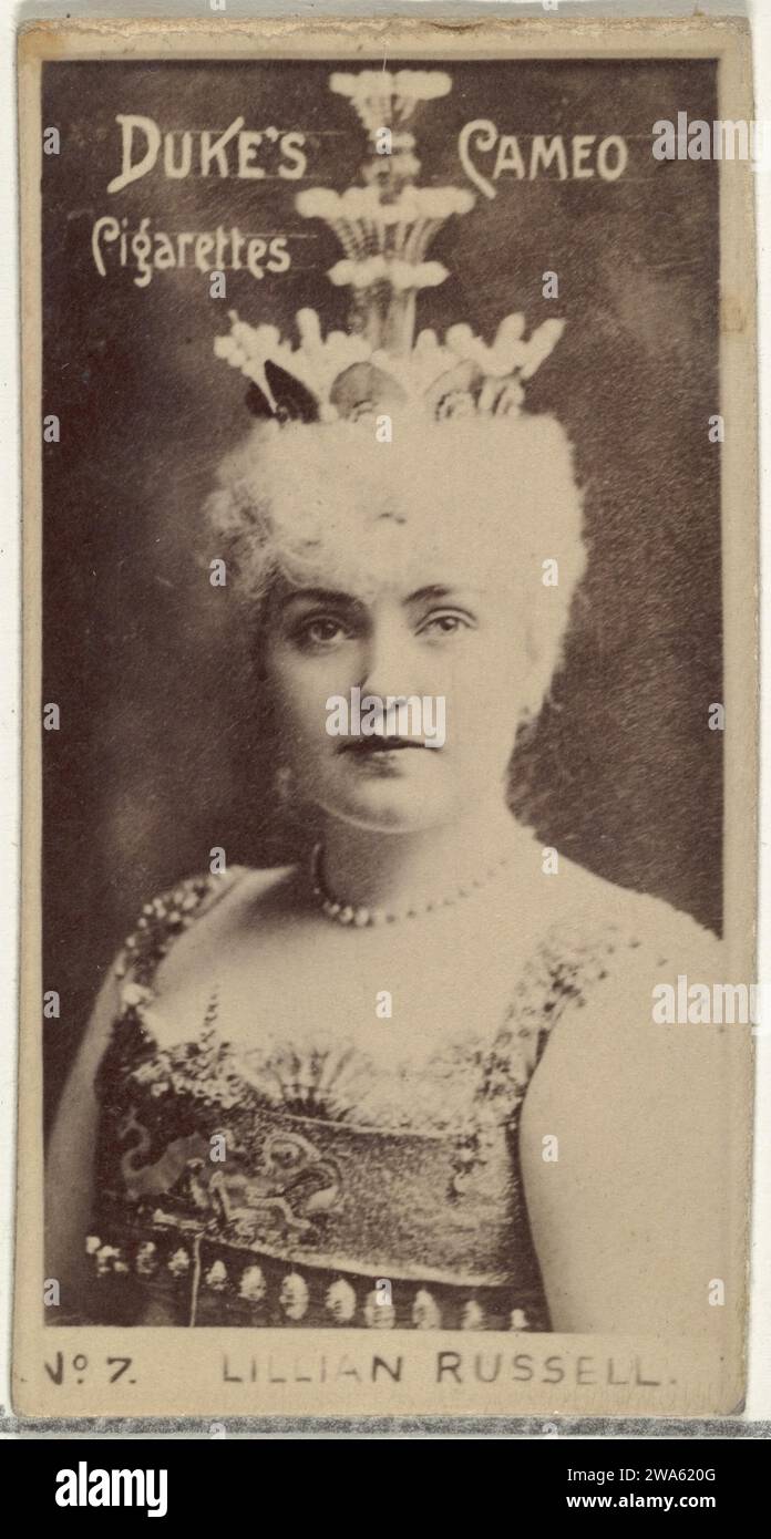 Card Number 7, Lillian Russell, from the Actors and Actresses series ...