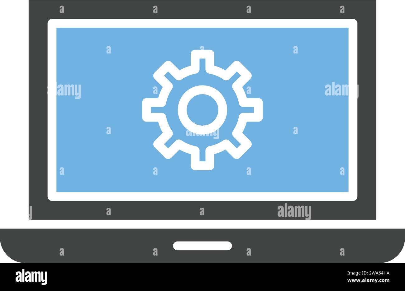 Computer settings line icon Stock Vector Images - Alamy