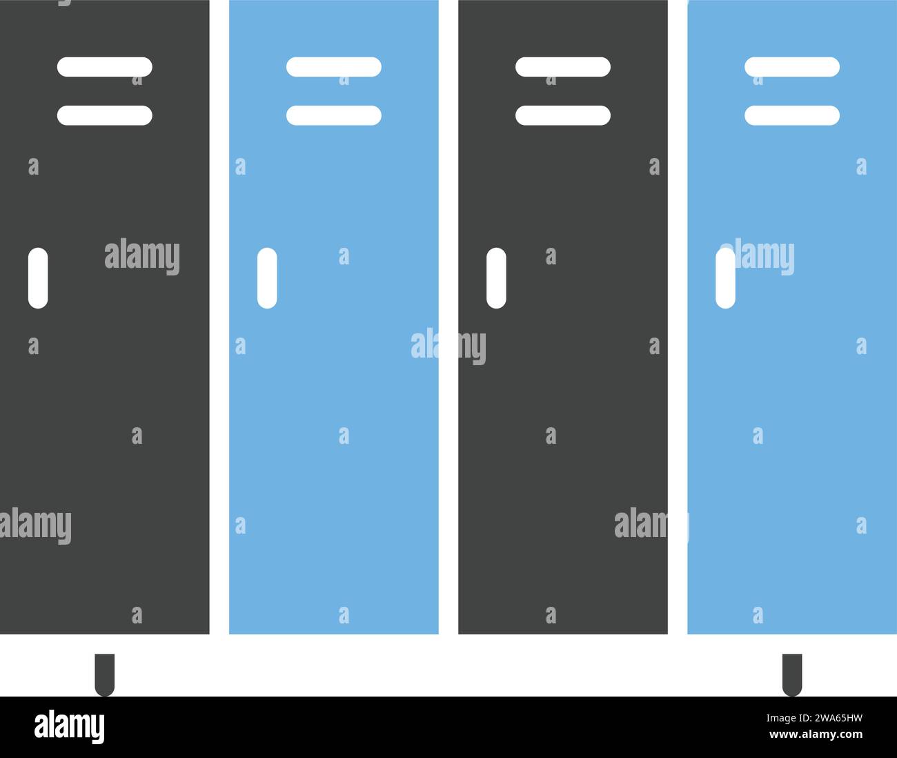 Lockers icon vector image. Stock Vector