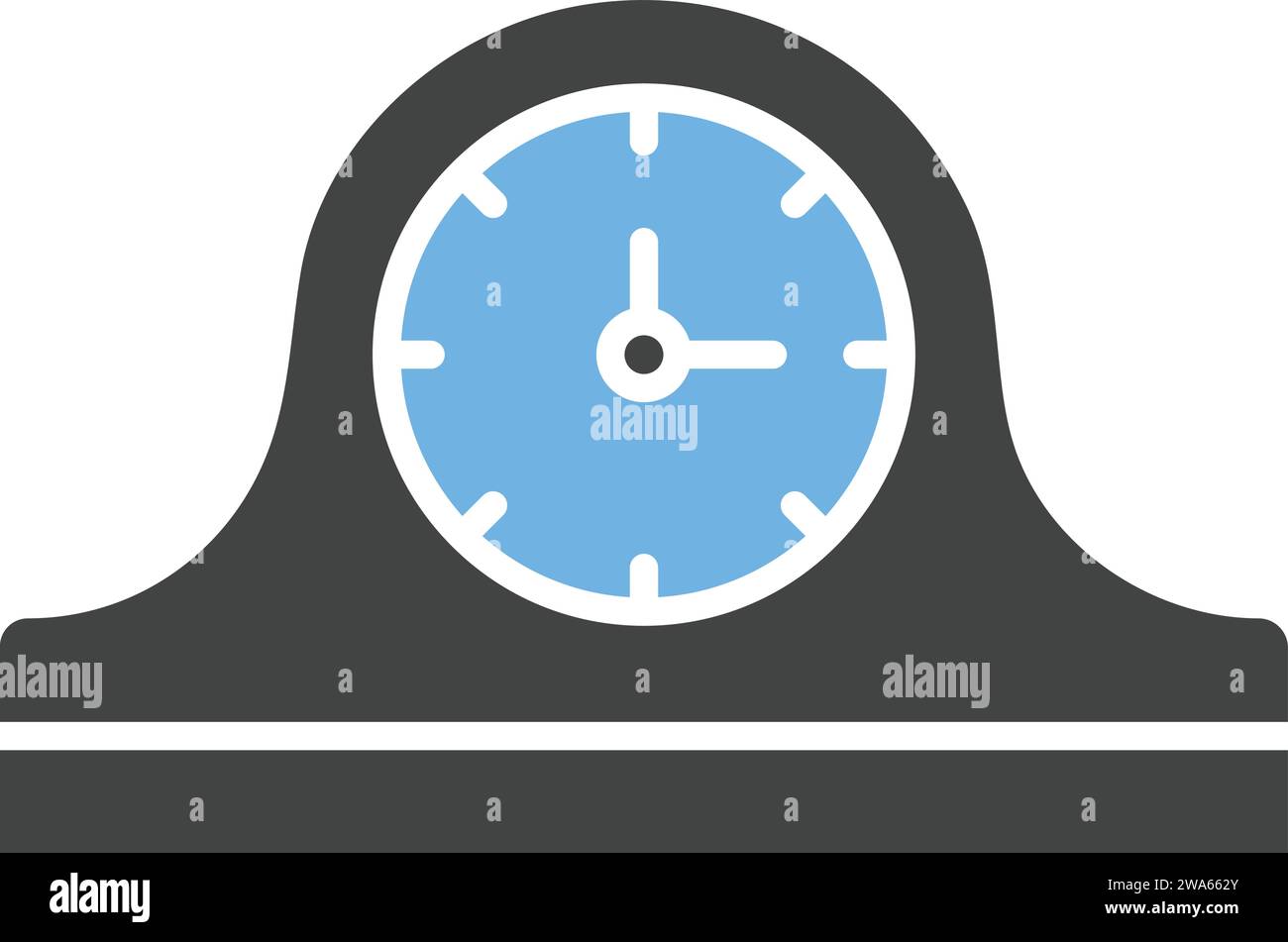 Mantelpiece Clock icon vector image. Stock Vector