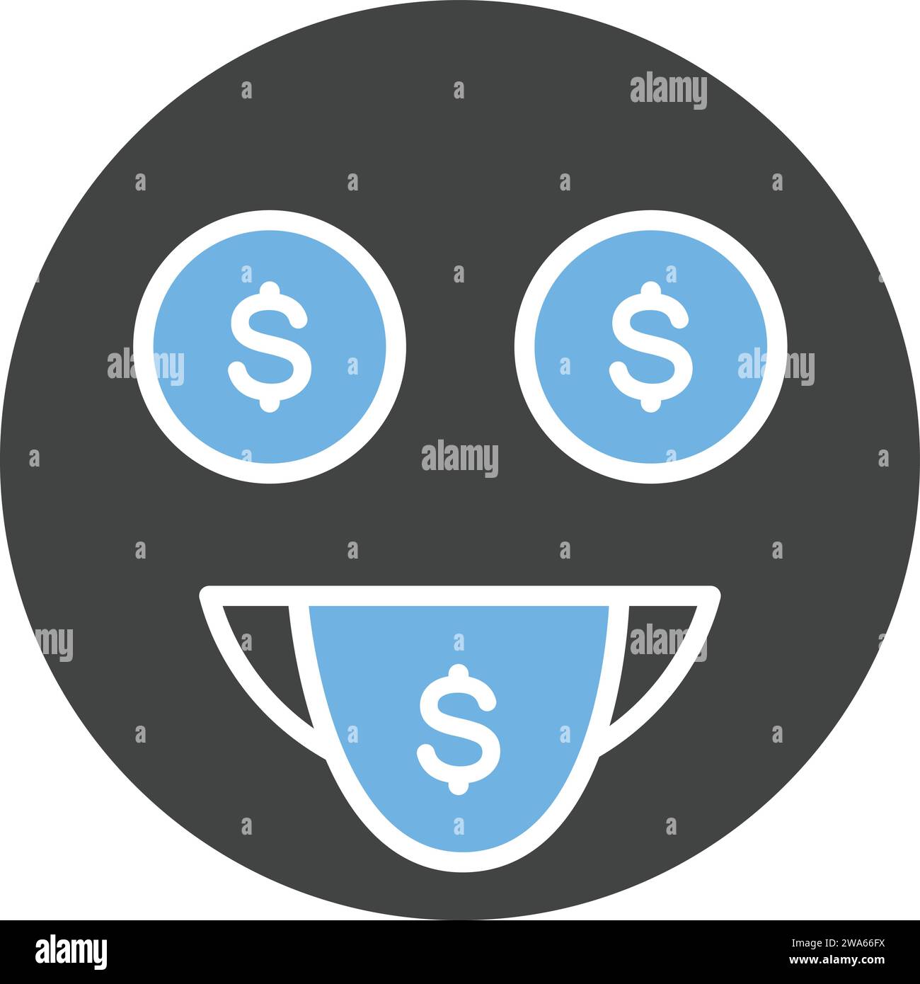 Dollar face emoji Stock Vector Images - Alamy