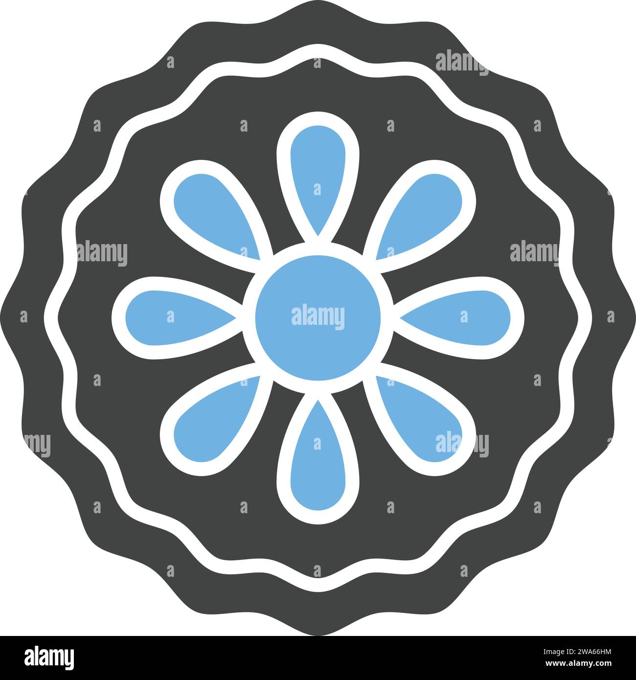 Moon Cake icon vector image. Stock Vector