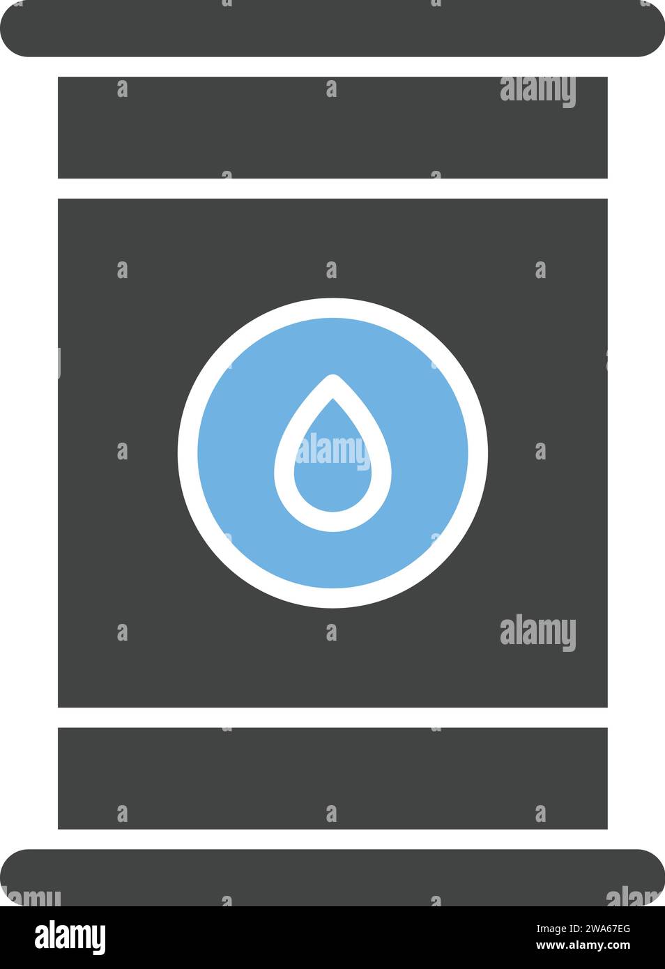 Oil Drum icon vector image. Stock Vector