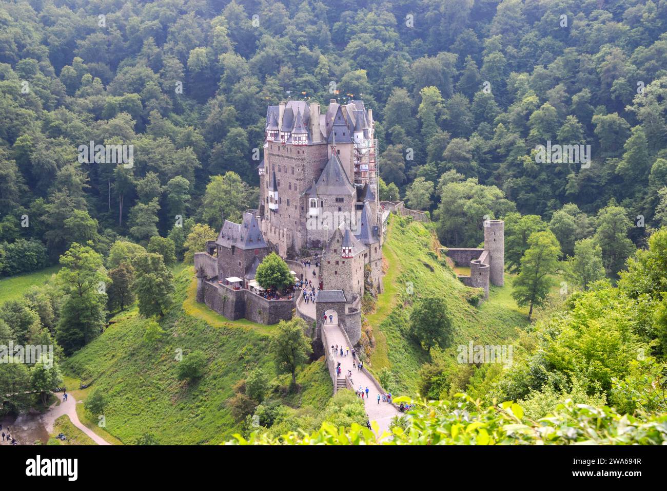 Rhineland-Palatinate, Germany. 19th May 2018: Aerial panoramic view of ...