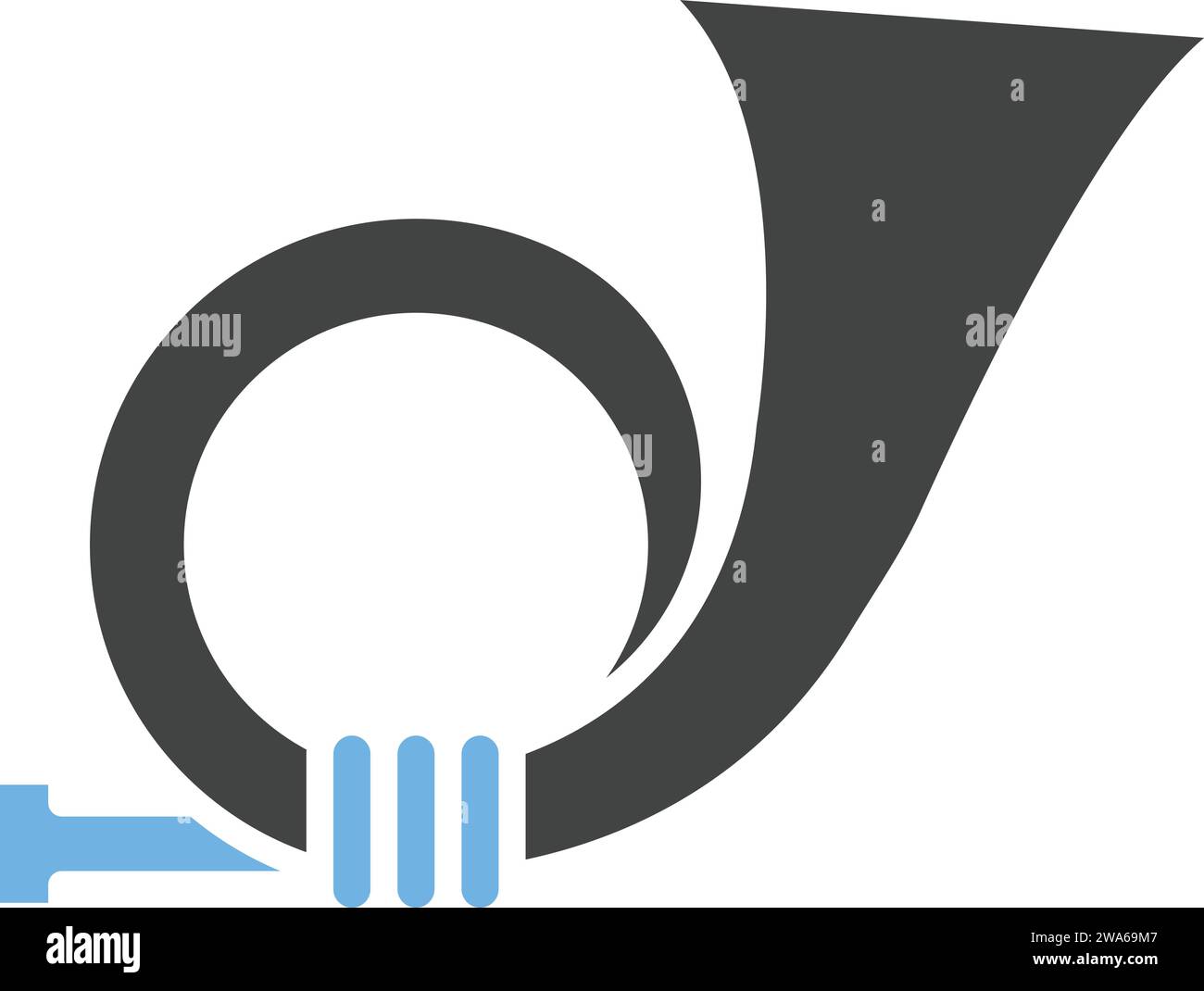 Postal Horn icon vector image. Stock Vector