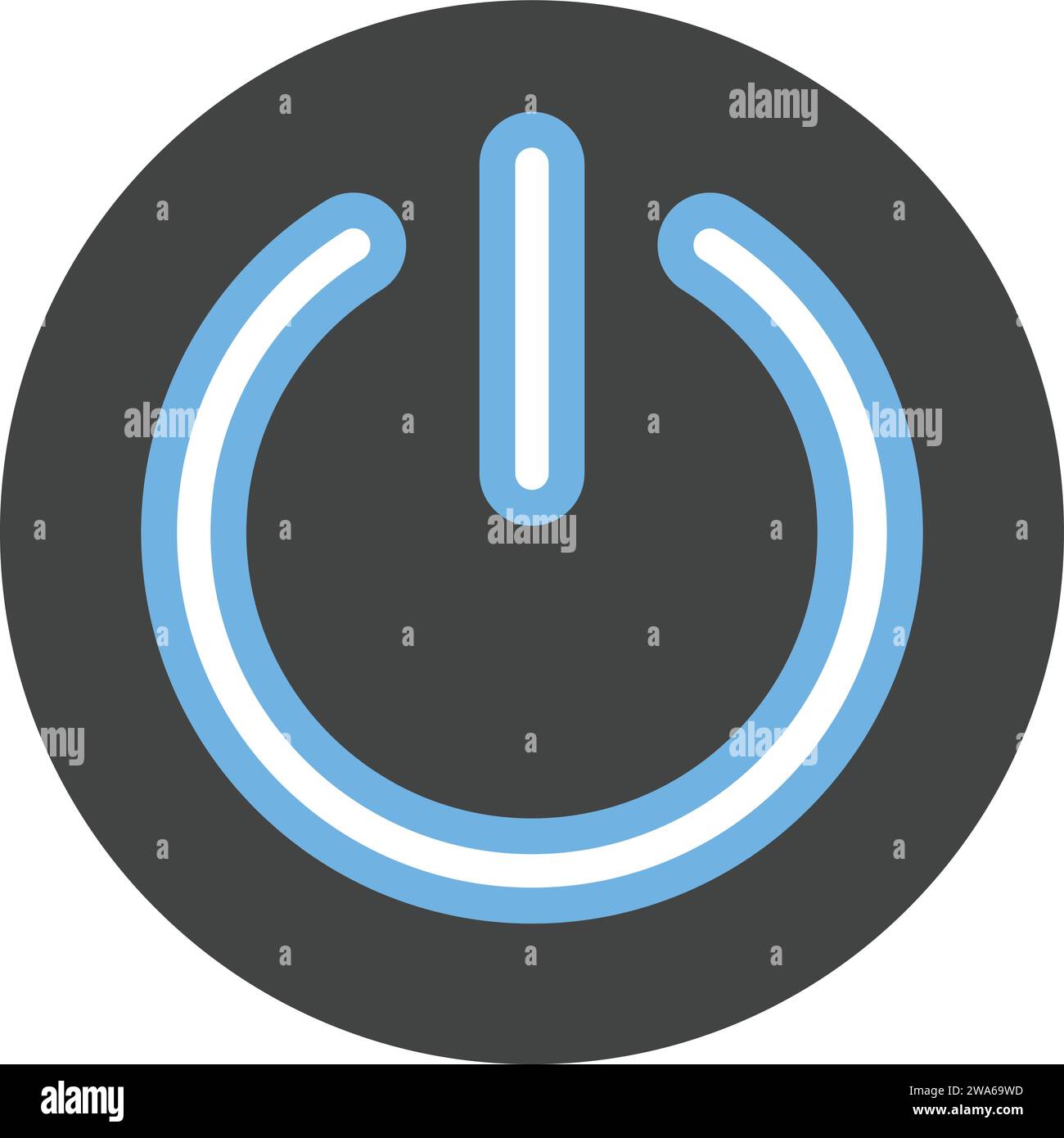 Power Button icon vector image. Stock Vector