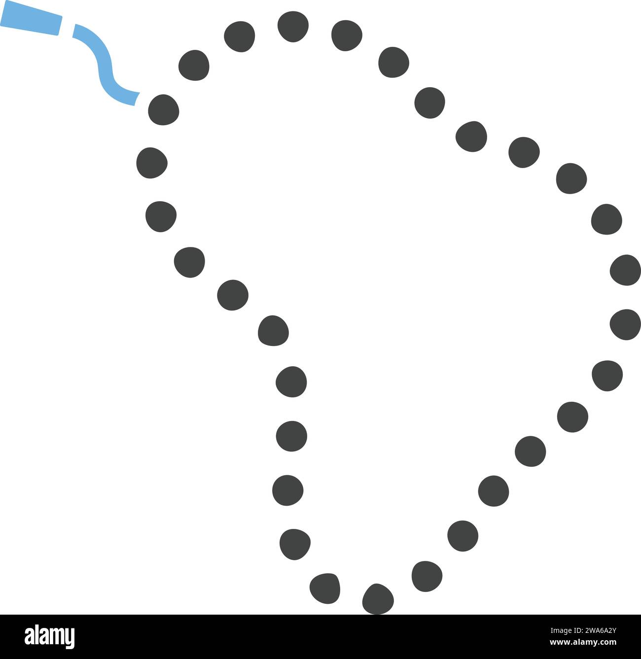 Prayer Beads icon vector image. Stock Vector