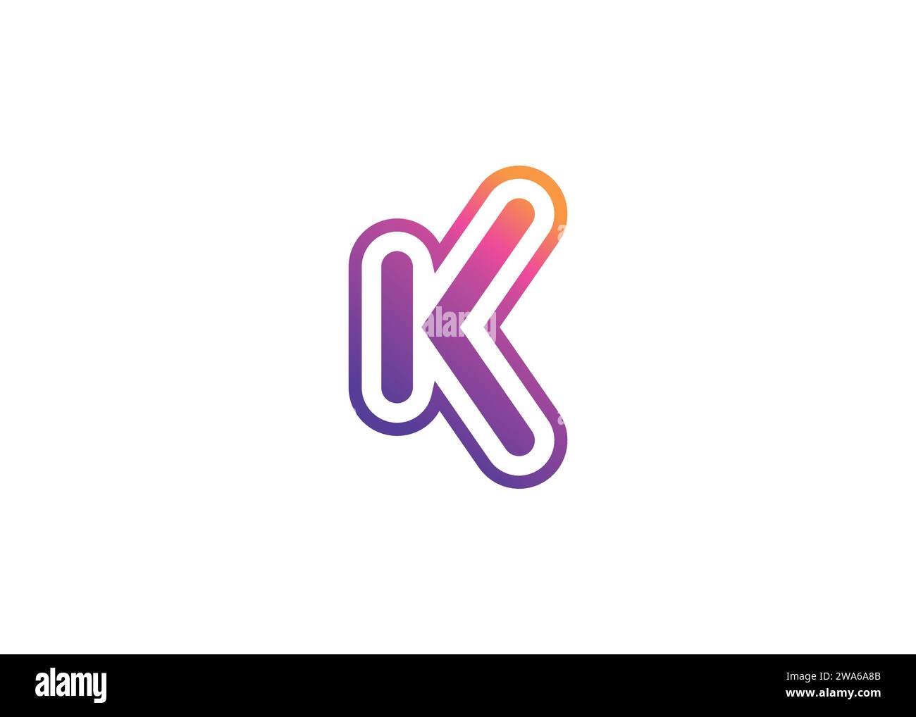 Letter K Technology vector monogram logo design template. Letter K ...