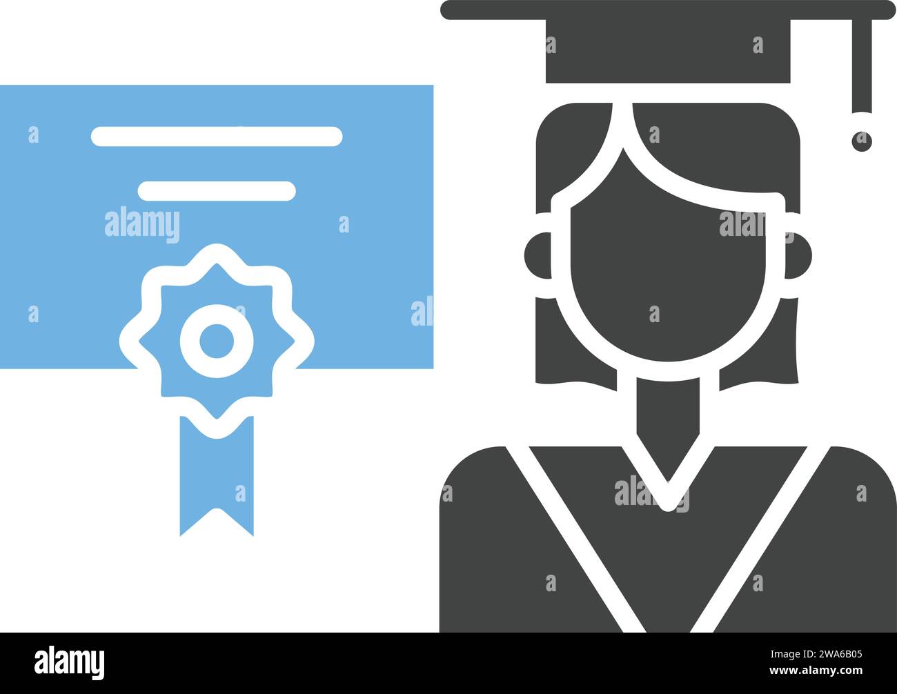 Receiving Diploma icon vector image. Stock Vector