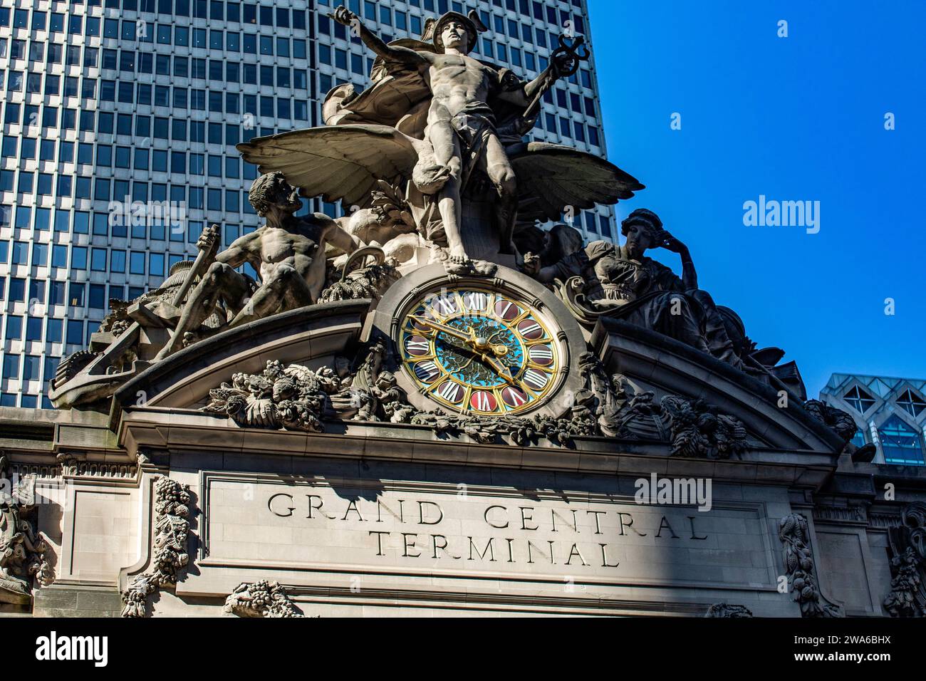 New York, USA; June 1, 2023 Manhattan's Grand Central Terminal sign