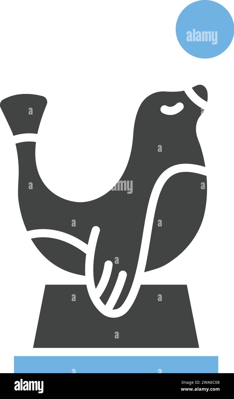 Sea Dog Performing icon vector image. Stock Vector