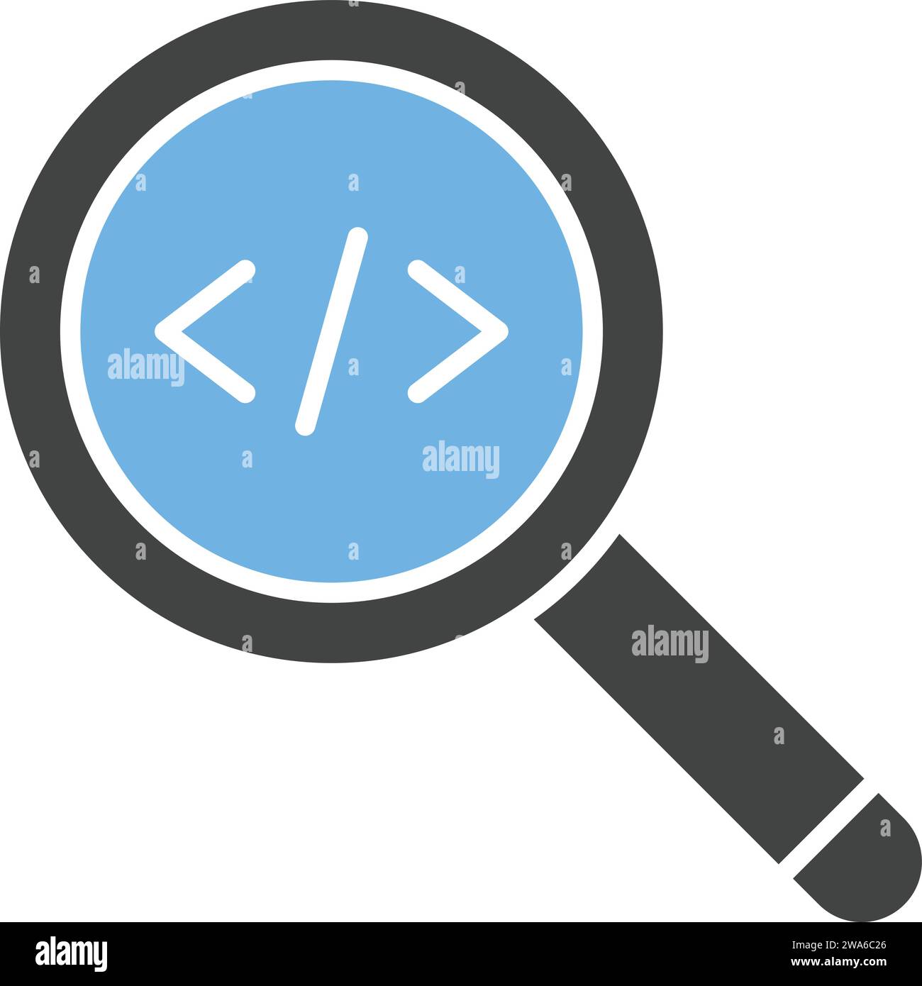 Search from Code icon vector image. Stock Vector