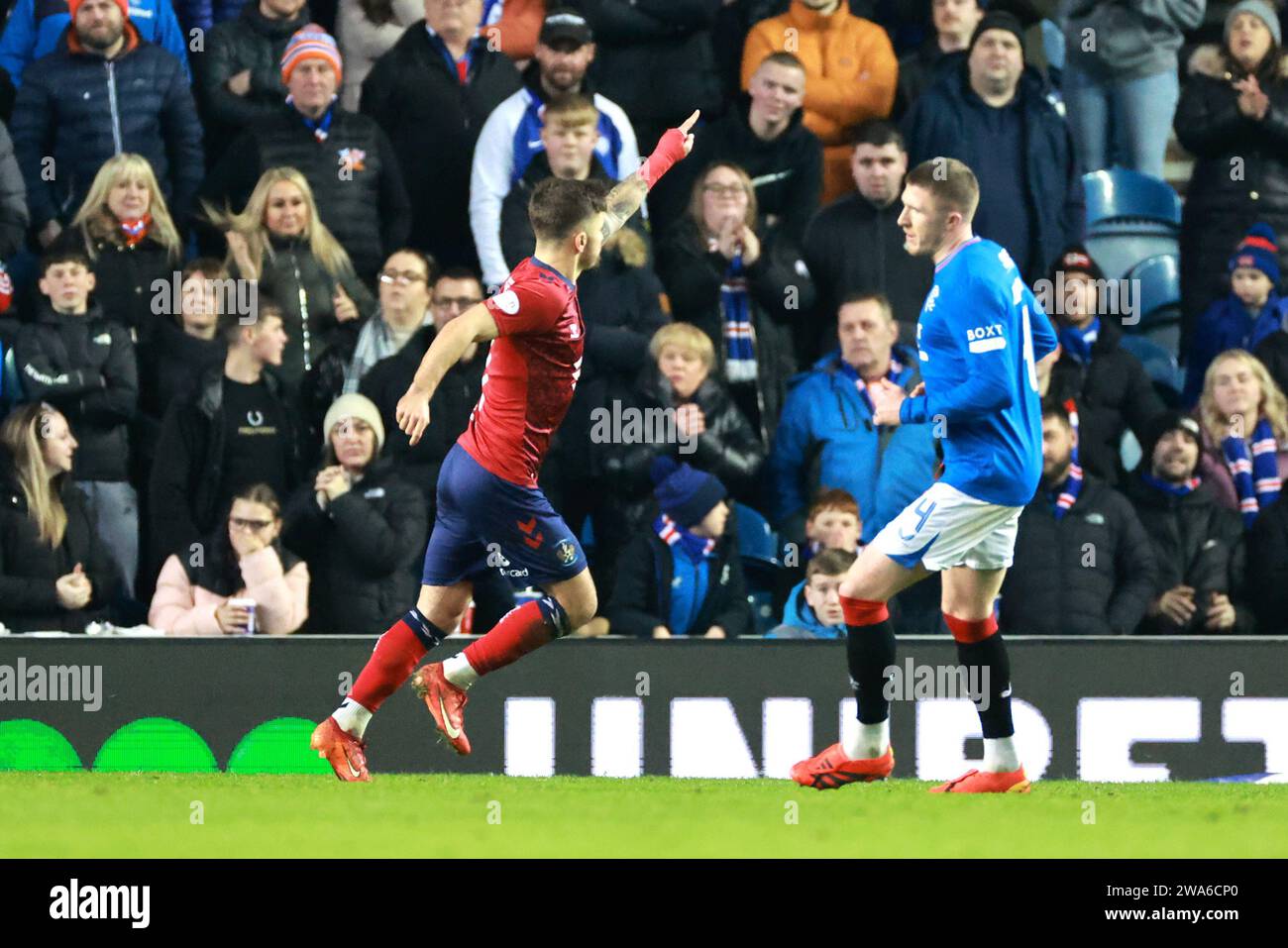 Kilmarnock's Daniel Armstrong (left) scores their side's first goal of