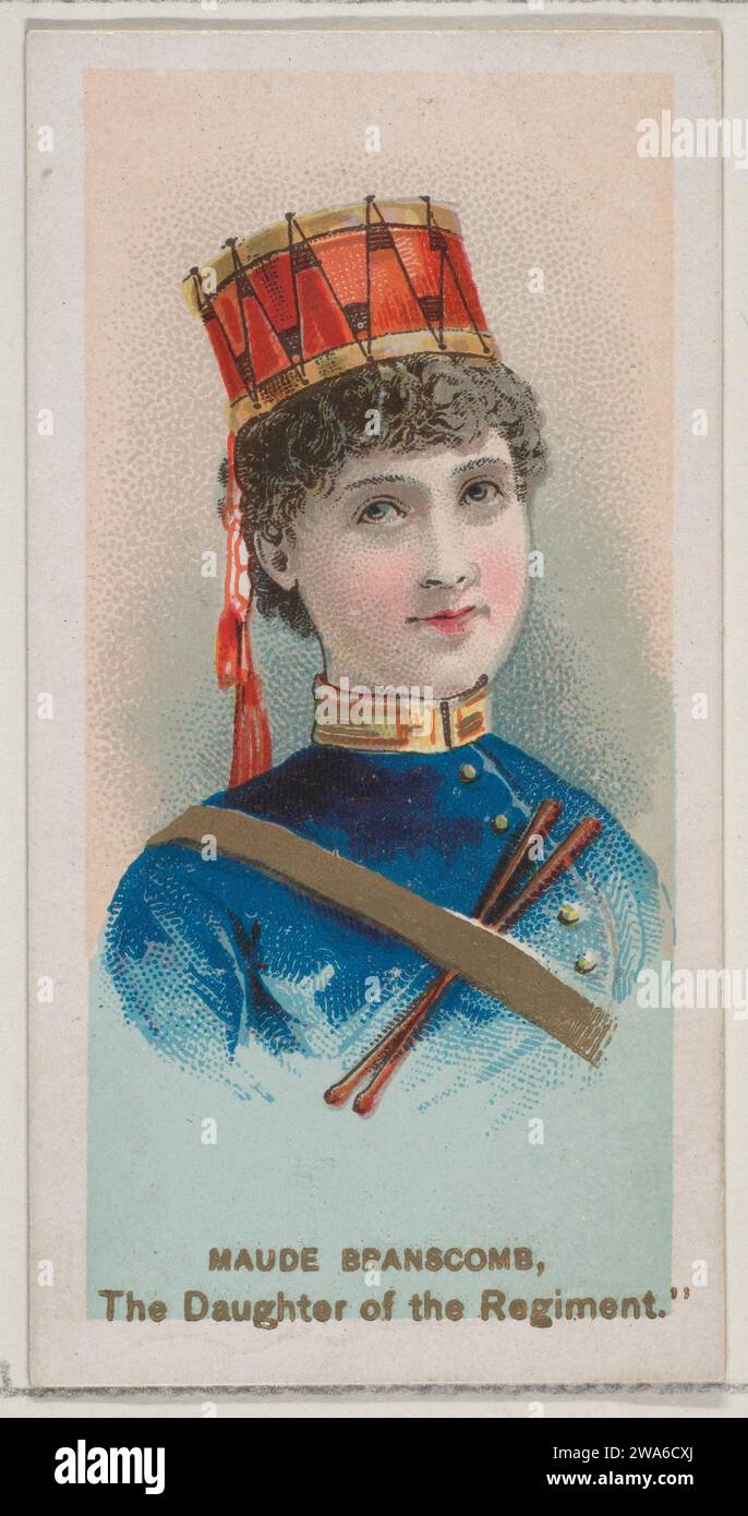 Maude Branscomb as 'The Daughter of the Regiment,' from the series Fancy Dress Ball Costumes (N73) for Duke brand cigarettes 1963 by W. Duke, Sons & Co. Stock Photo