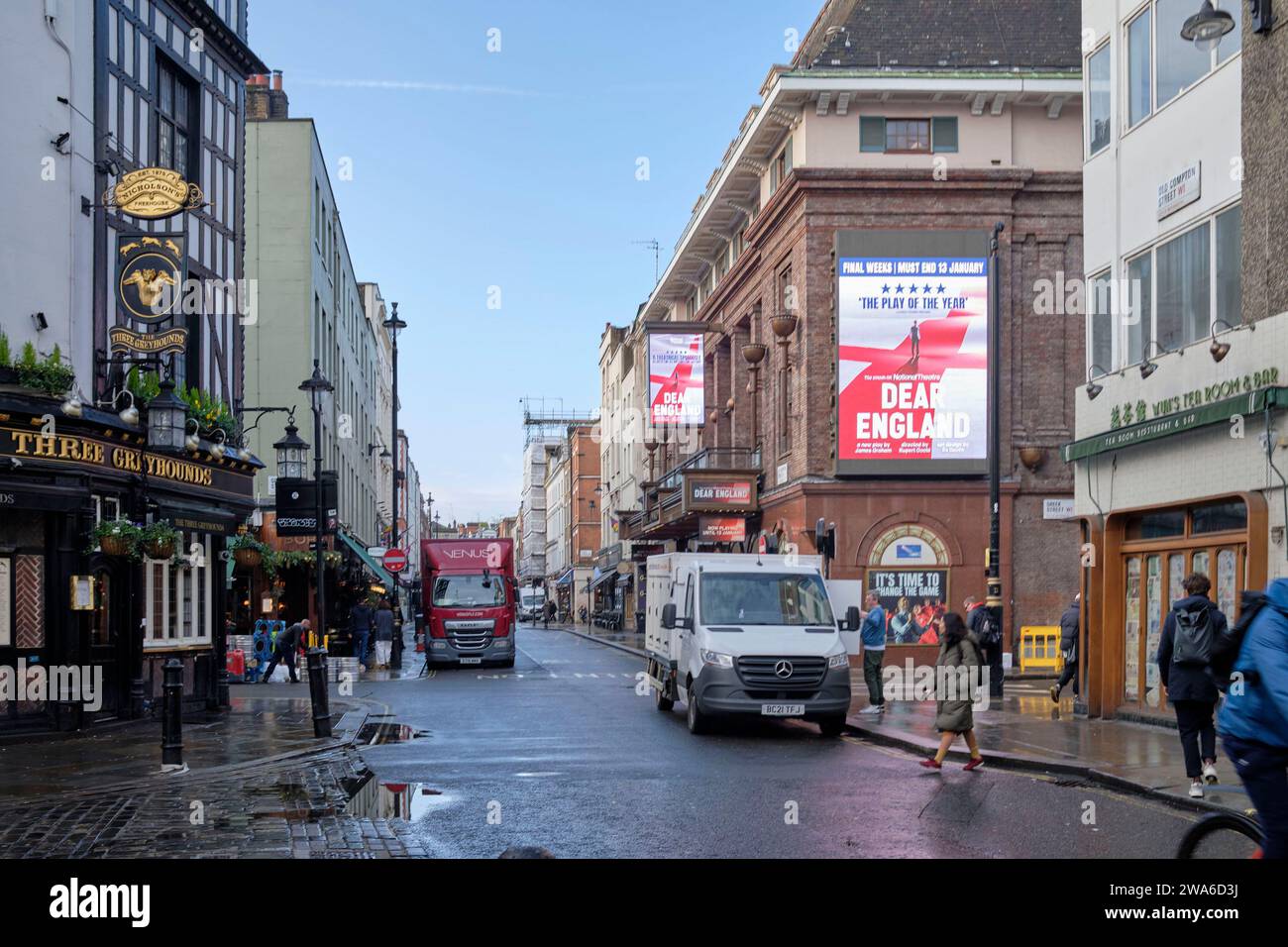 Street scene, Soho, Central London UK Stock Photo
